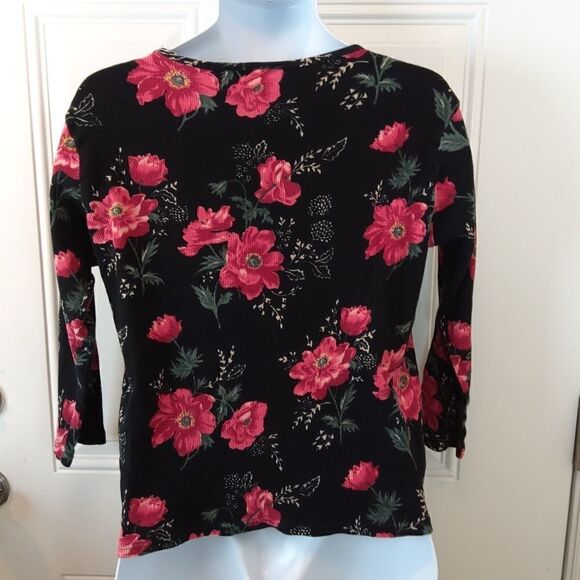 (3/$20) Jason MaxwellBlack 3/4 sleeve ribbed shirt - Picture 7 of 8